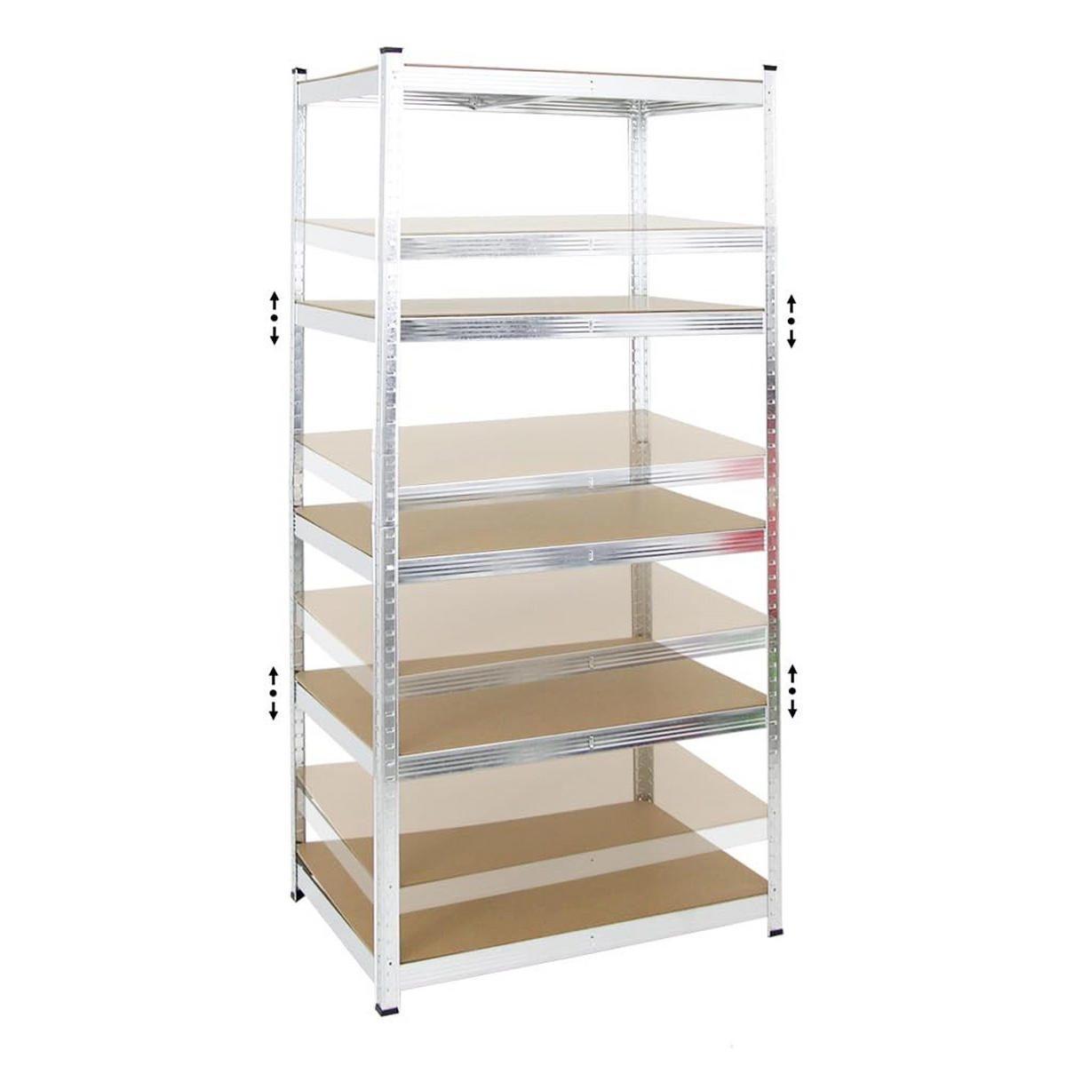 SCHWERLASTREGAL Ragnar 2er-Set mit 2x 180x90x60 cm Fachlast 175 kg Verzinkt - Silberfarben, Metall (180/180/60cm) - PROREGAL