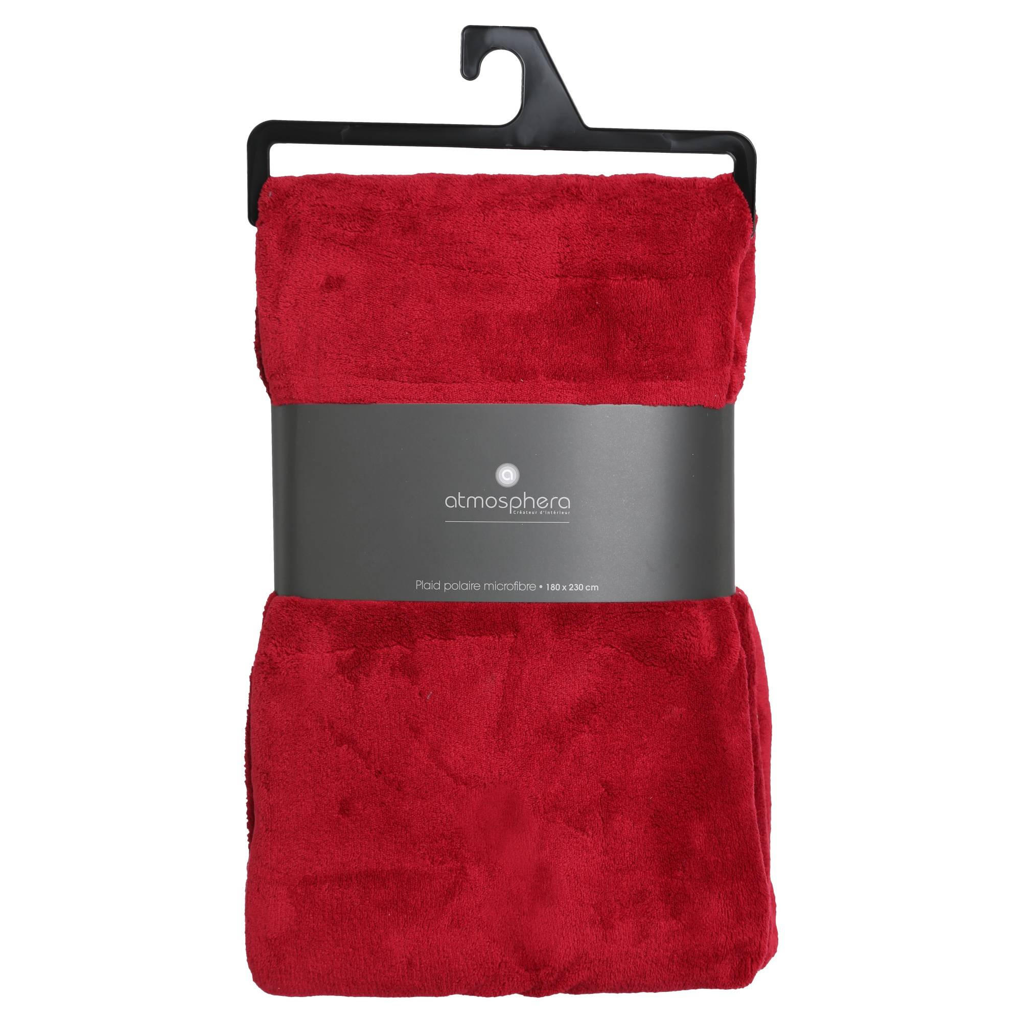 FLEECEDECKE 180 cm - Rot, Textil (180/230cm) - Atmosphera Createur d´interieur