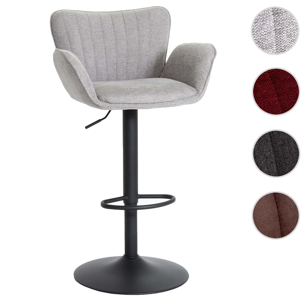 BARHOCKER Hellgrau - Hellgrau, Textil (50/110/45cm) - MCW