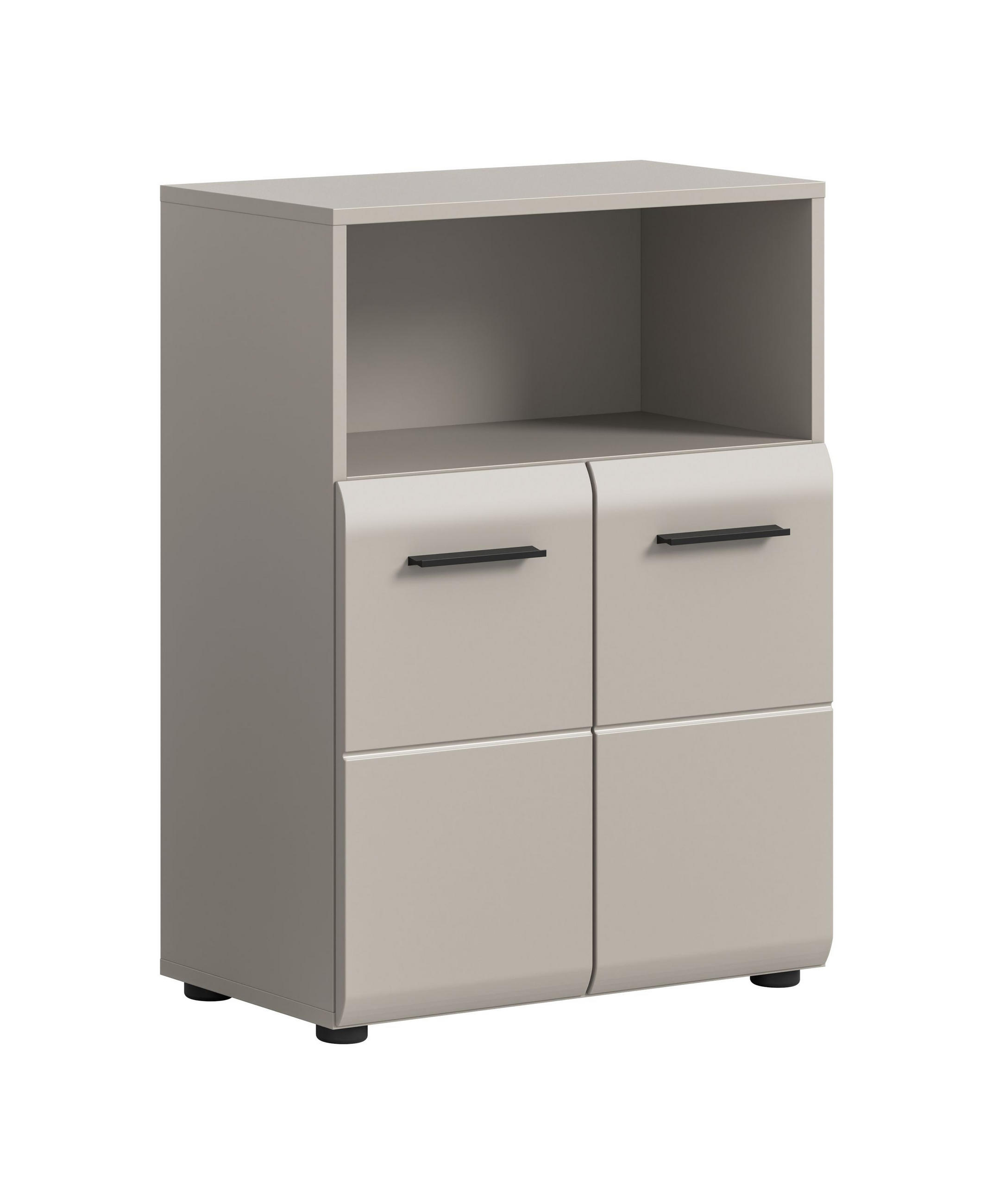 BADSCHRANK halbhoch ICE (B/H/T: ca. 60/80/30 cm) in Kaschmir/Kaschmir matt - Kaschmir, Holz (60/80/30cm)
