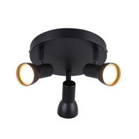 STRAHLER 3 Flammig-GU10 19*13.5*19 - Schwarz, Metall (19/19/13.5cm) - ZMH