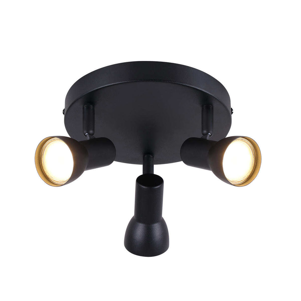 STRAHLER 3 Flammig-GU10 19*13.5*19 - Schwarz, Metall (19/19/13.5cm) - ZMH