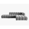 ECKSOFA modular rechts Lupine aus Samt grau 5 Sitzplätze - Grau, Textil (177/299cm) - Micadoni