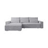 ECKSOFA Alice mit Bettkasten und Schlaffunktion, Cordstoff in L-Form - Grau, Textil (289/184cm)