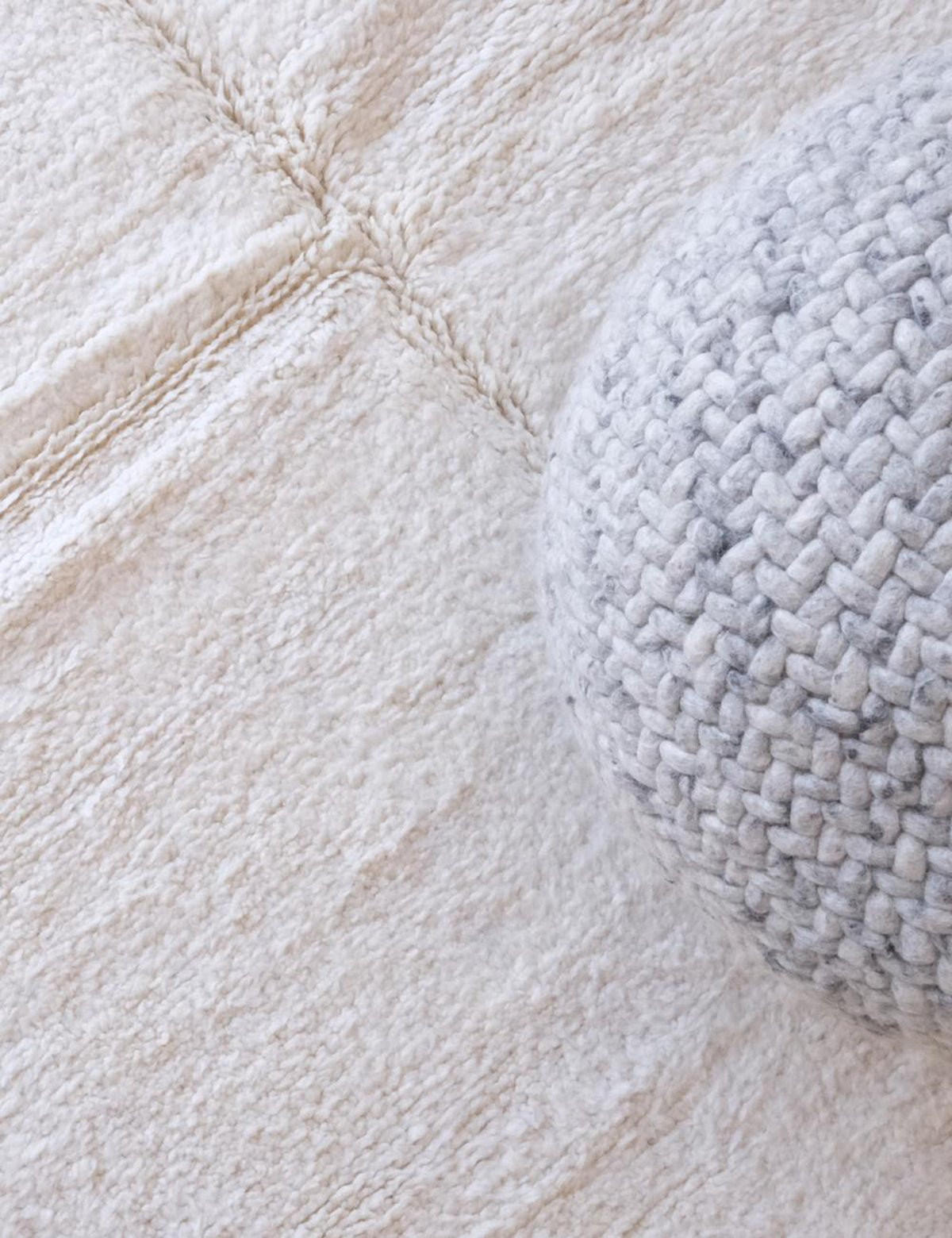 BERBERTEPPICH schlicht Wolle 161x 240 cm - Weiß, Naturmaterialien (161/240cm) - AFK Living