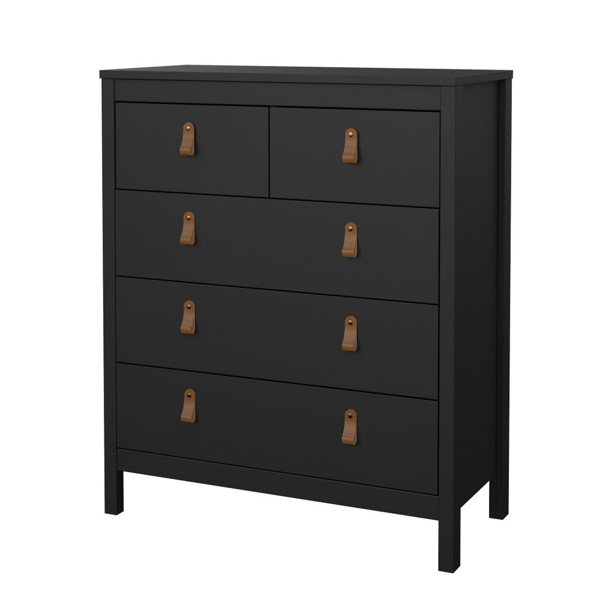 KOMMODE, Madrid, Schwarz, Melamin., 83 x 39 x 99 cm - Schwarz, Holzwerkstoff (83/99/39cm) - ebuy24