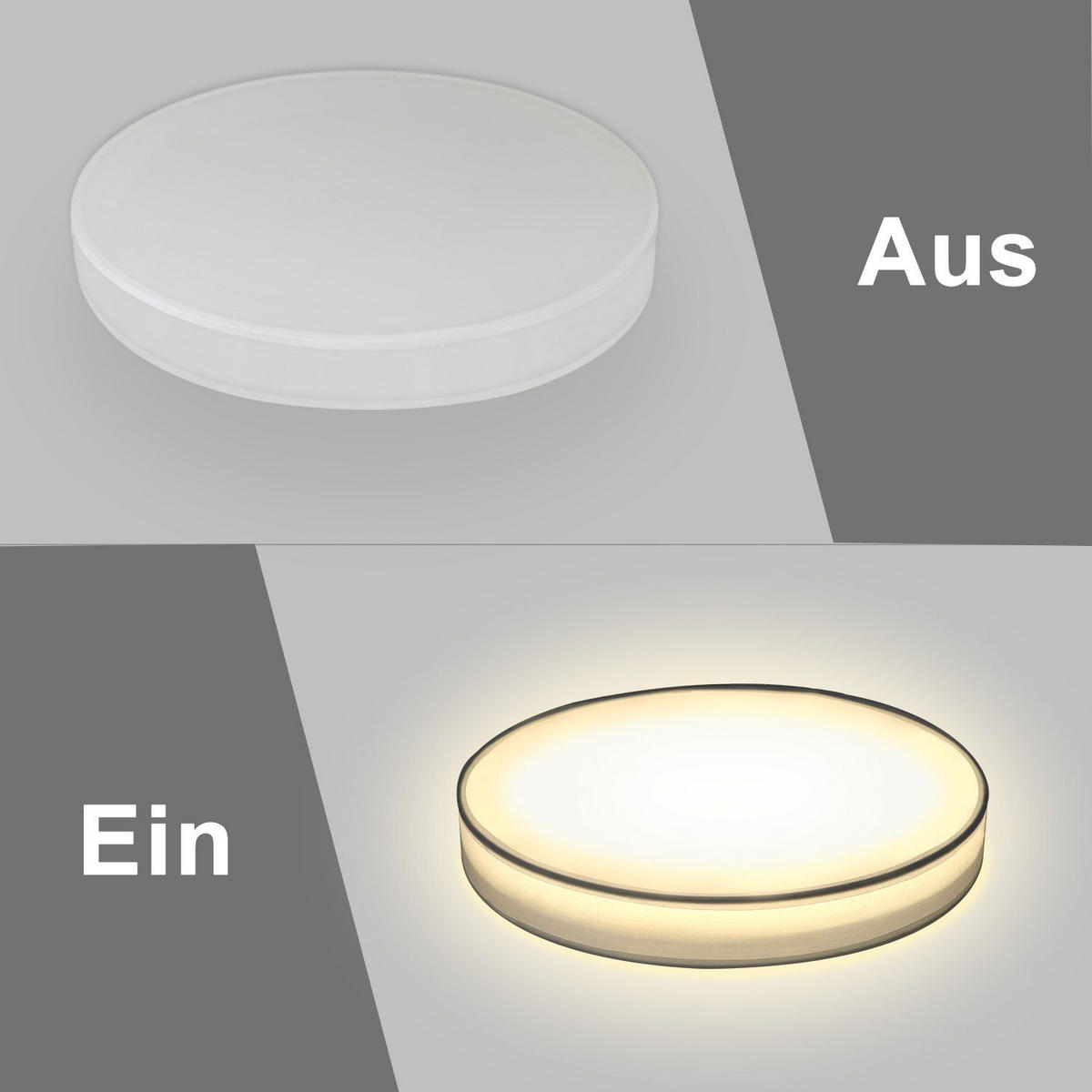 LED-DECKENLEUCHTE Alvira 30/30/6 cm - Weiß, Textil (30/30/6cm) - Nettlife