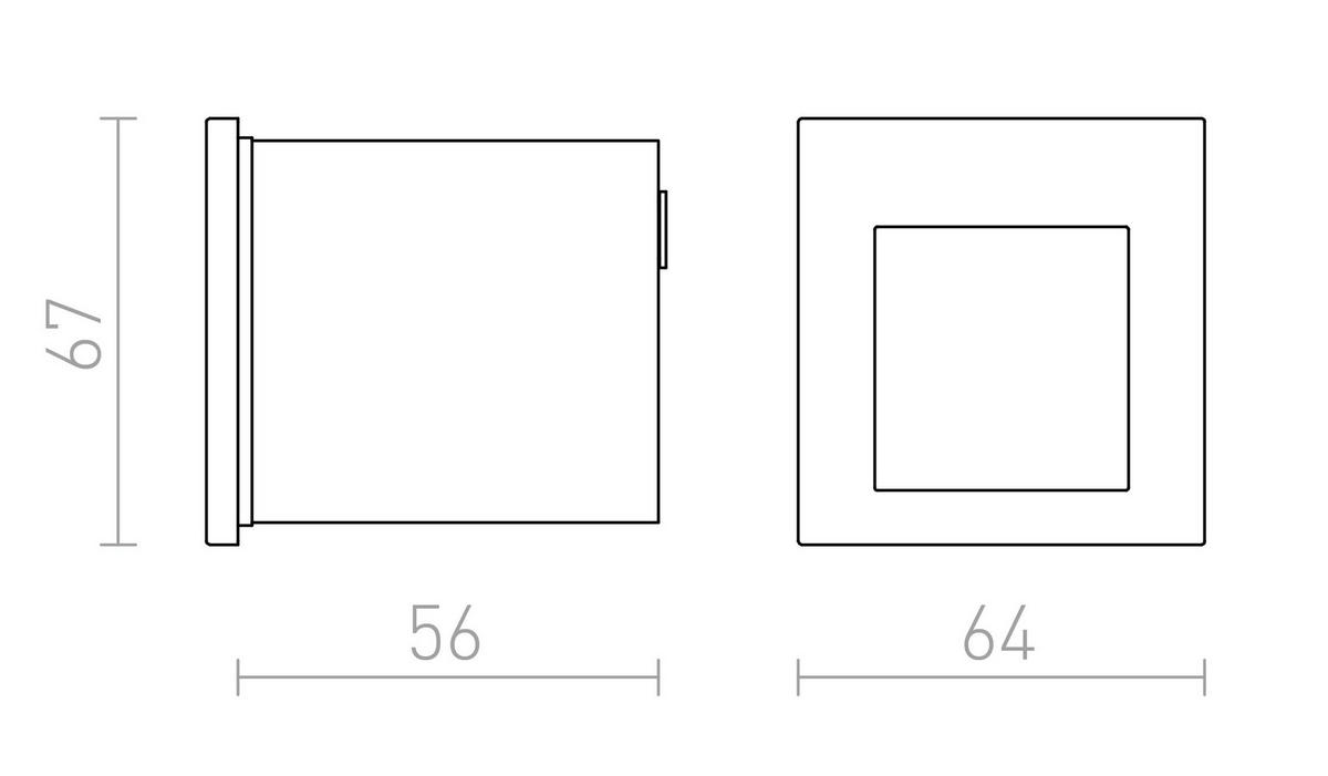 AUSSENLEUCHTE TESS SQ Weiß 3 W IP54 - Weiß, Metall (65/65/4cm) - Rendl