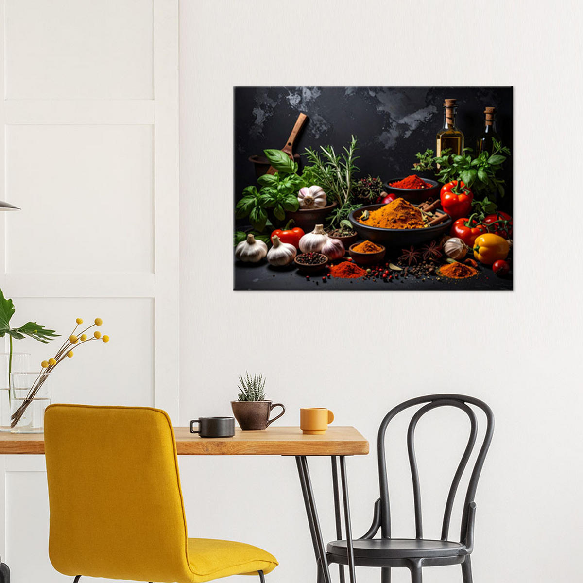 LEINWANDBILD Essen & Trinken 120x80cm - Multicolor, Textil (120/80cm) - Feeby