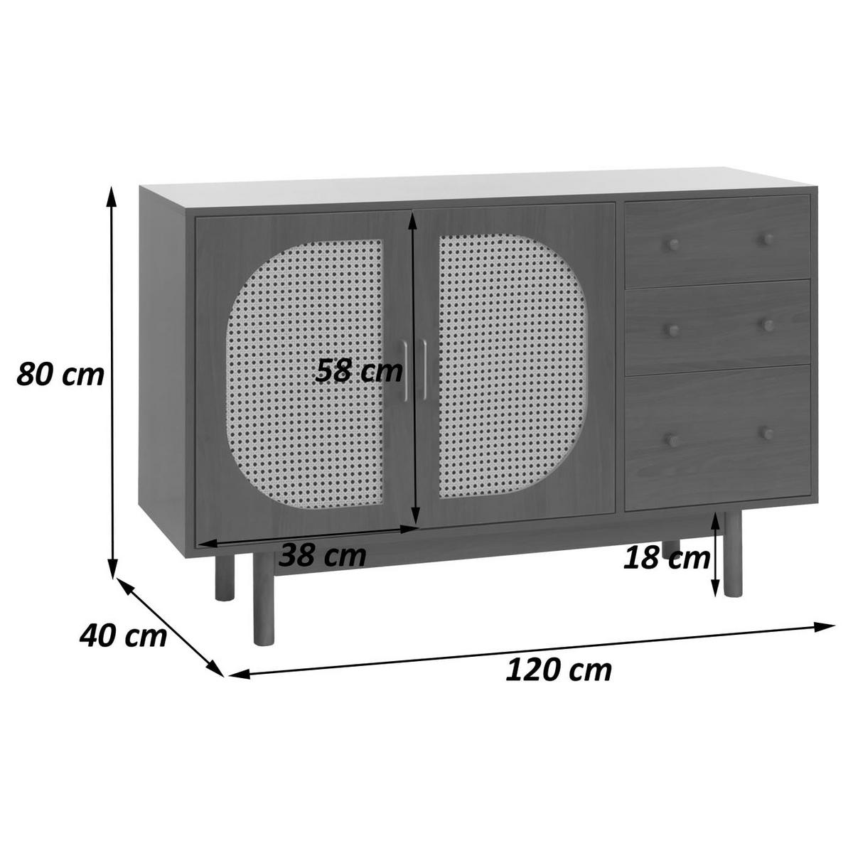 STRANSKA MIZA Rjava - rjava, les (120/80/40cm) - MCW