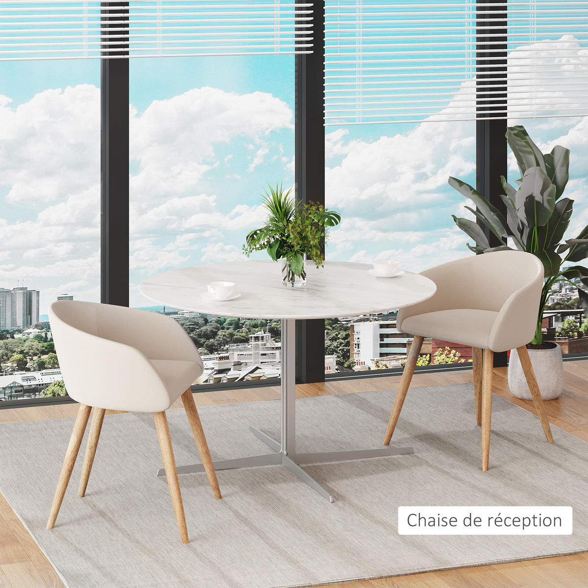 STÜHLE Beige 2 Stück - Beige, Kunststoff (55/74/56cm) - GiPP