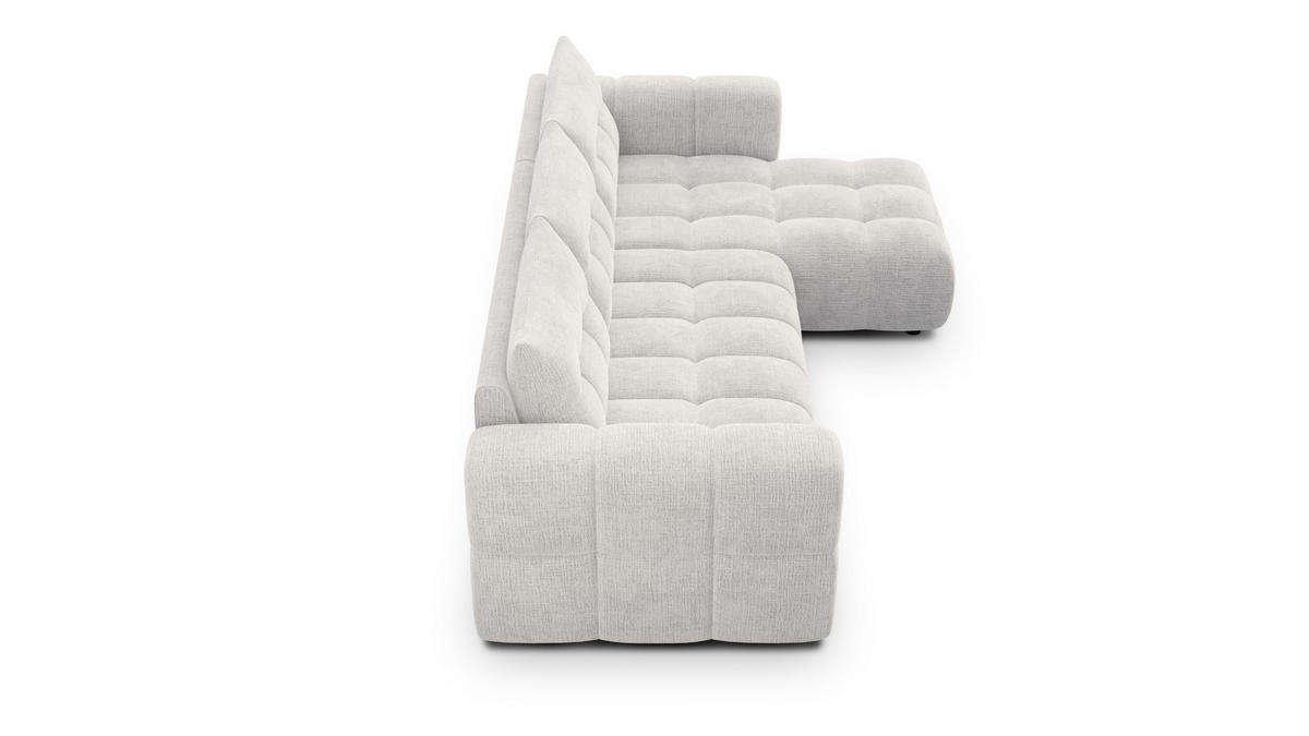 ECKSOFA CLOUDI 4-Sitzer rechts, creme - Creme/Schwarz, Holz/Textil (294/160cm) - Courtois Laville