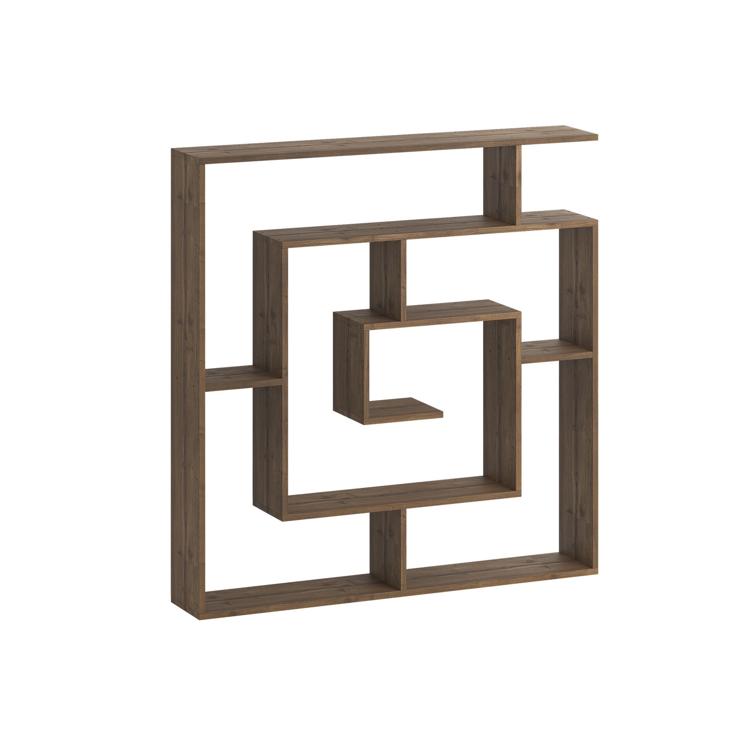 BÜCHERREGAL Labirent Dunkle Eiche 125/22/129 cm - Walnussfarben, Holzwerkstoff (125/128.6/22cm) - Decortie