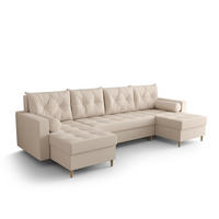 ECKSOFA SKANDI U Cosmic 10 mit Schlaffunktion - Beige, Textil (300/88/145cm) - Bedante