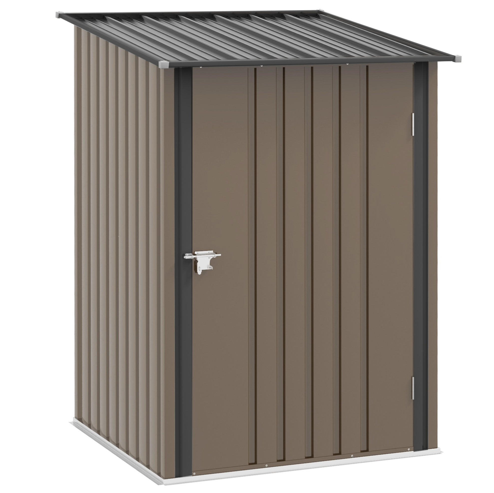 GARTENKOMMODE 100/160/103 cm Braun aus Stahl mit abschließbarer Tür - Braun, Metall (103/160/100cm) - OKMYHOME