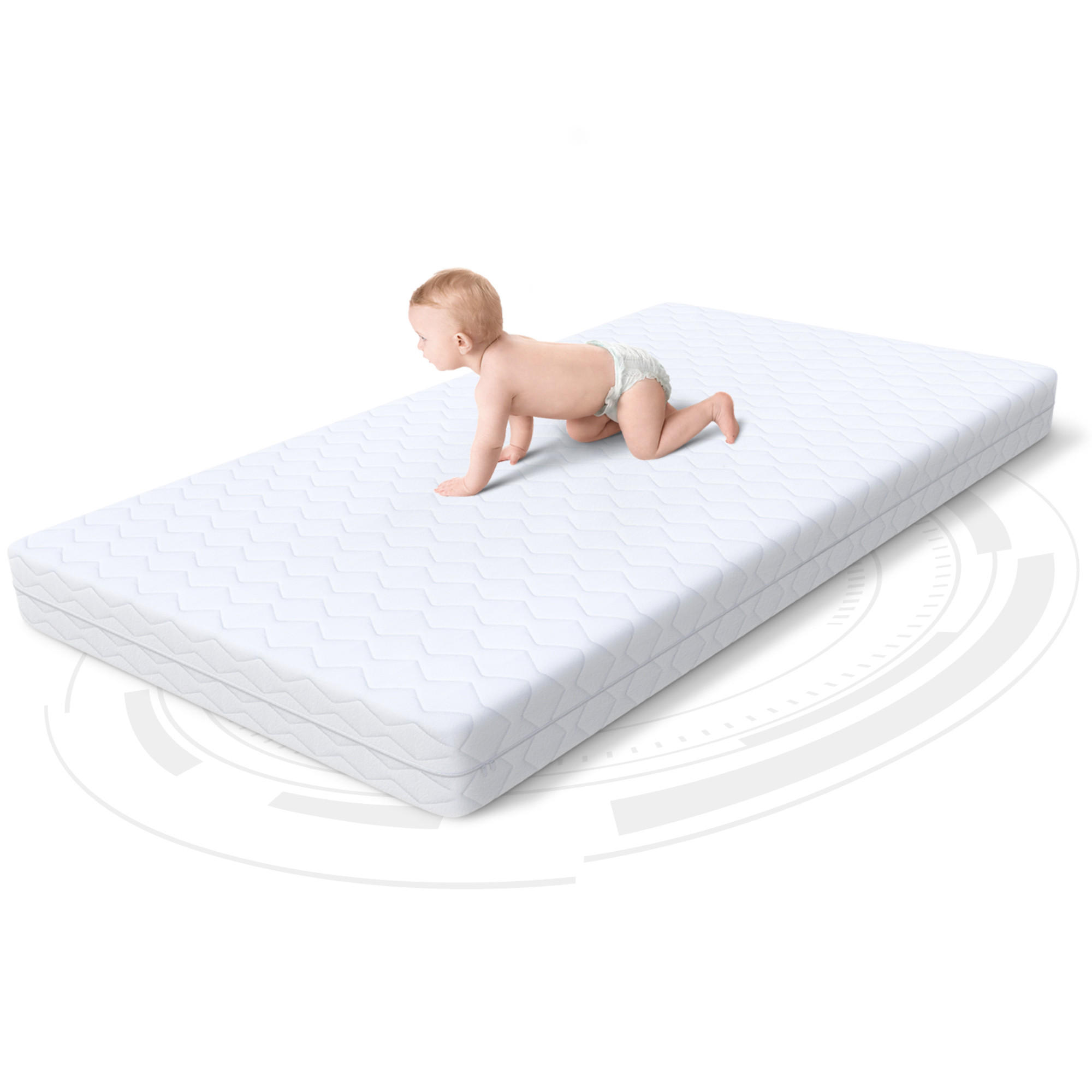 KINDERMATRATZE Paulo - Weiß, Textil (60/120cm) - FDM