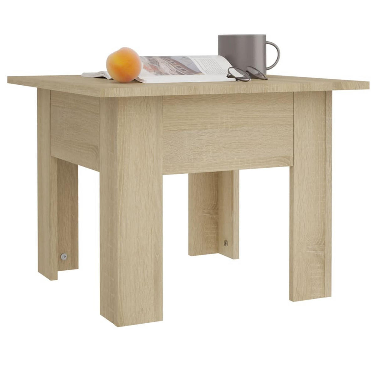 COUCHTISCH Sonoma-Eiche 55x55x42 cm Holzwerkstoff - Hellbraun, Holzwerkstoff (55/55/42cm) - furnicato