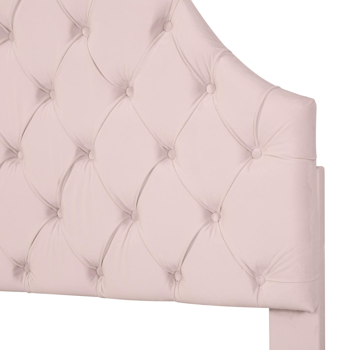 POLSTERBETT aus Samt 90x200 cm Pink mit höhenverstellbarem Kopfteil und Lattenrost - Rosa, Textil (90/200cm) - IVMEU