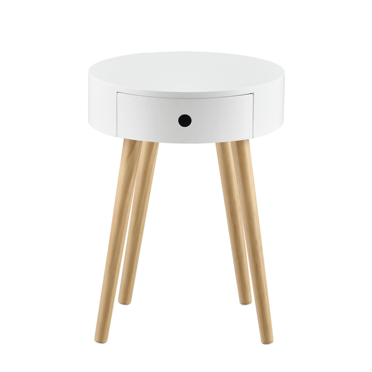 NOČNÍ STOLEK Aurich - bílá, kompozitní dřevo (38/50/38cm) - [en.casa]