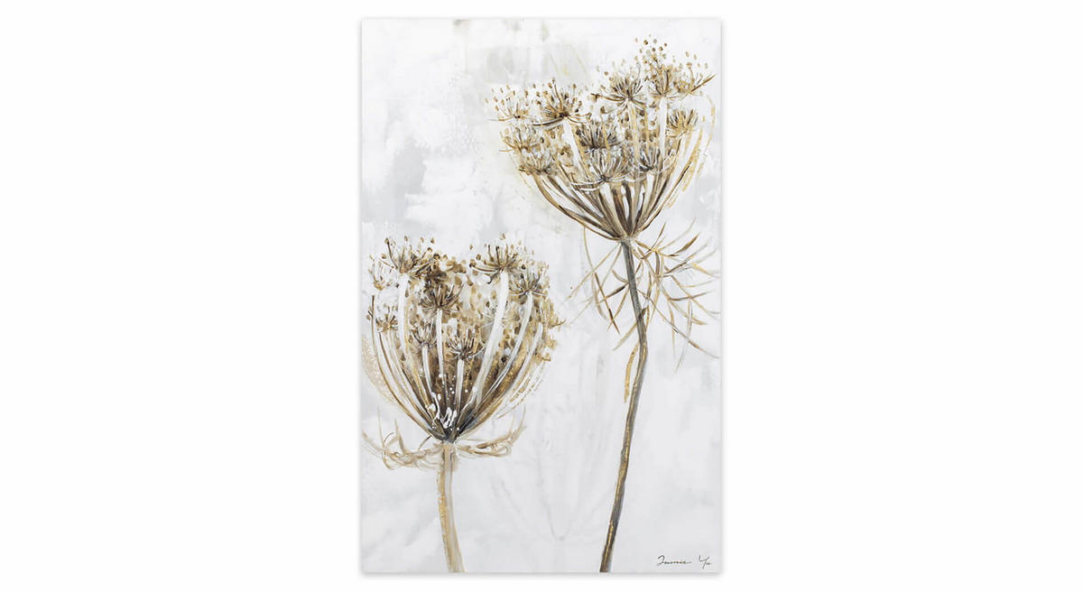 ACRYLBILD HANDGEMALT 60/90 cm - Beige, Holz/Textil (1.96/90cm) - KUNSTLOFT