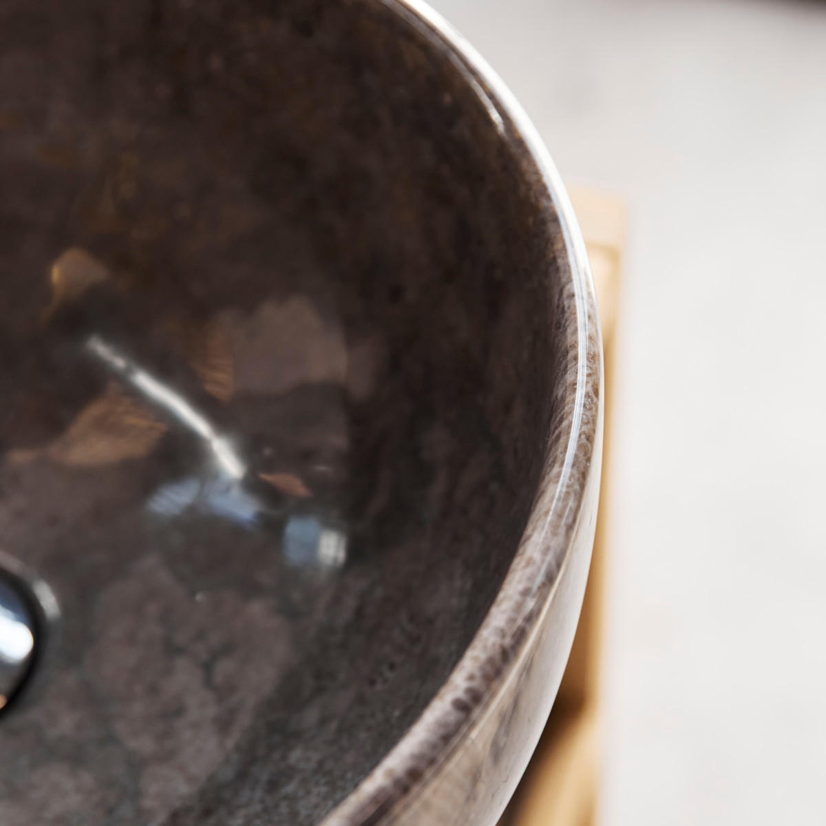 WASCHBECKEN Mia Grau aus Marmor - Grau, Stein (40/17/40cm) - Tikamoon