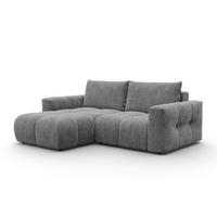 ECKSOFA VERONA 3-Sitzer links, Grau - Schwarz/Grau, Holz/Textil (224/173cm) - Courtois Laville