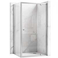 DUSCHKABINE Rea Primo Swing 90x100 Chrome - Chromfarben, Glas (90/100/190cm) - REA