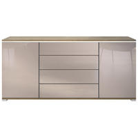 SIDEBOARD Faro Sandgrau Hochglanz - Sandfarben, Holzwerkstoff (166.5/75.5/35cm) - Vladon