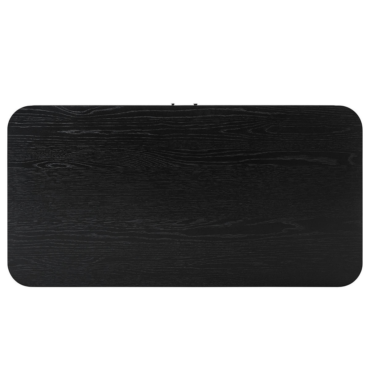 SCHREIBTISCH - MDF / Eisen - Eiche - Eichefarben/Schwarz, Holzwerkstoff/Metall (60/120/76cm) - home24