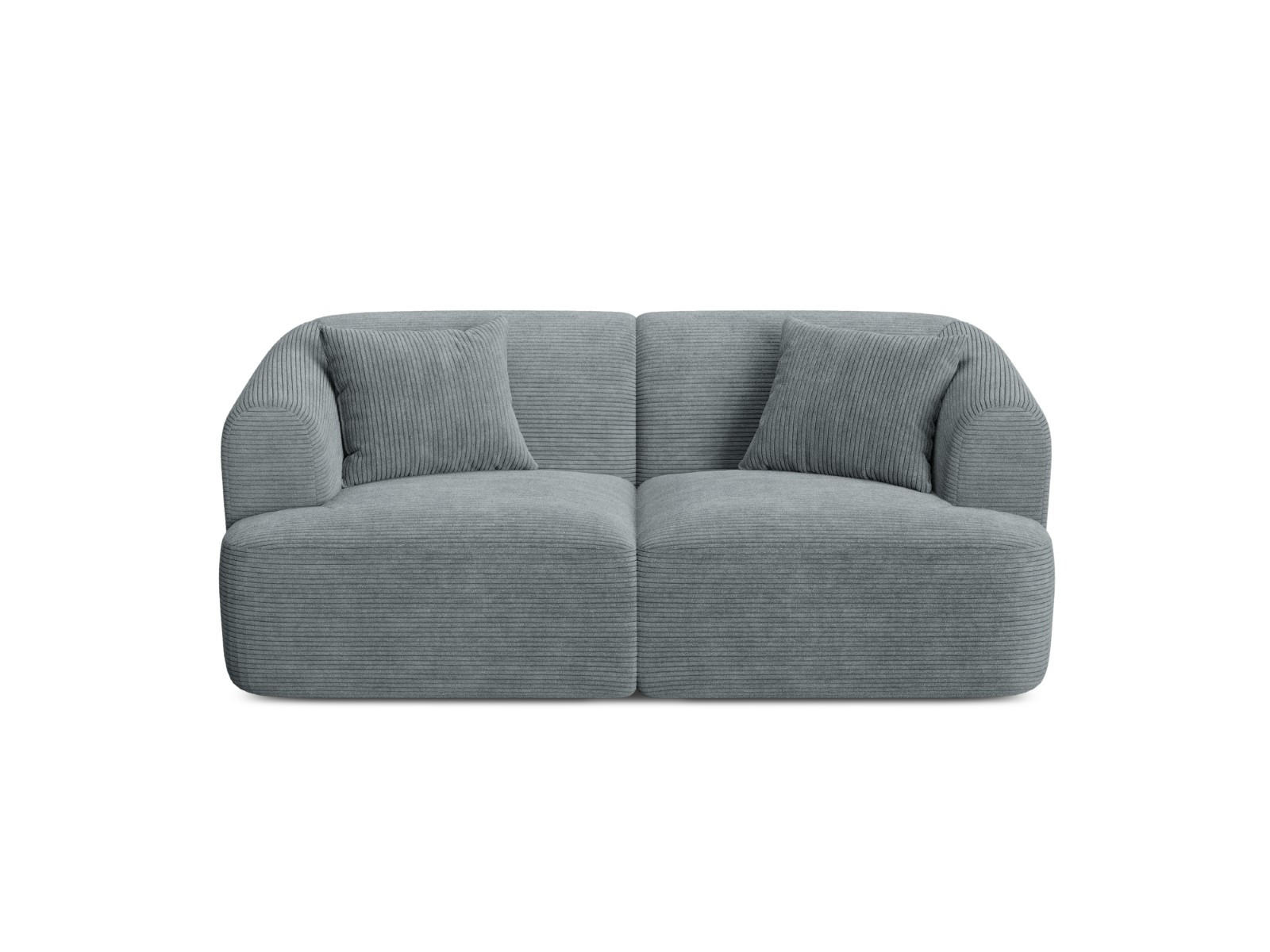 MODULARES-SOFA Campi aus Cord dunkelgrau 2 Sitzplätze - Dunkelgrau, Textil (90/70/180cm) - Cosmopolitan Design