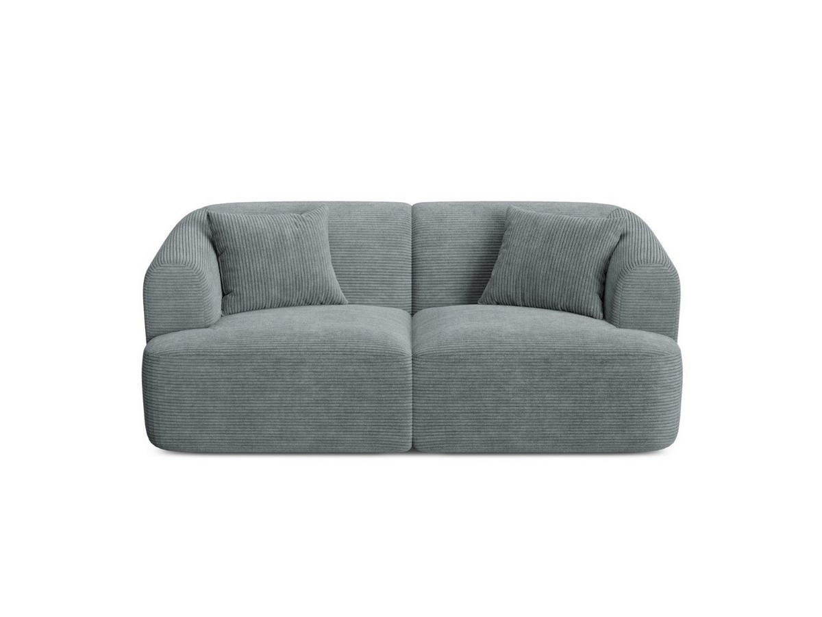 MODULARES-SOFA Campi aus Cord dunkelgrau 2 Sitzplätze - Dunkelgrau, Textil (90/70/180cm) - Cosmopolitan Design