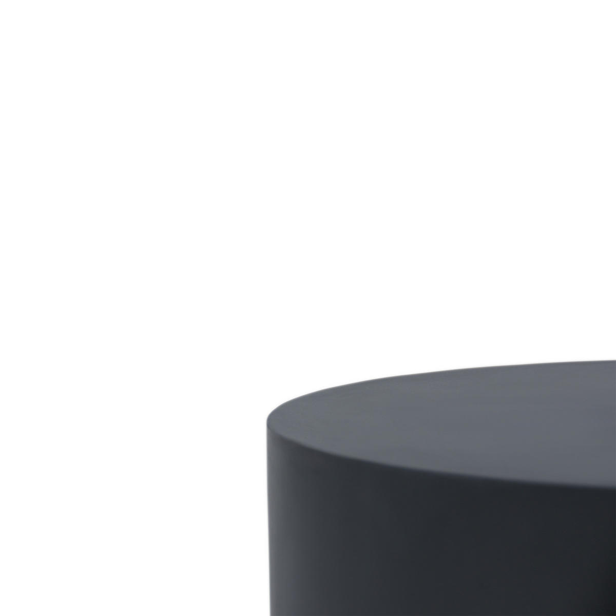 COUCHTISCH ROME Rund Mittel aus Beton 86 x 86 x 41 cm - Schwarz, Naturmaterialien (86/86/41cm) - Elementi
