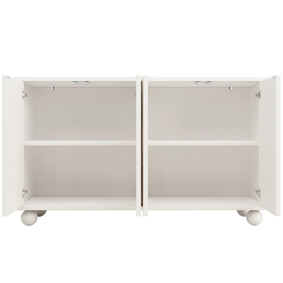 KOMODA 120 cm bílá se 2 dvířky a nastavitelnou policí v moderním designu - bílá, kompozitní dřevo (120/71/35cm) - Urban Meuble