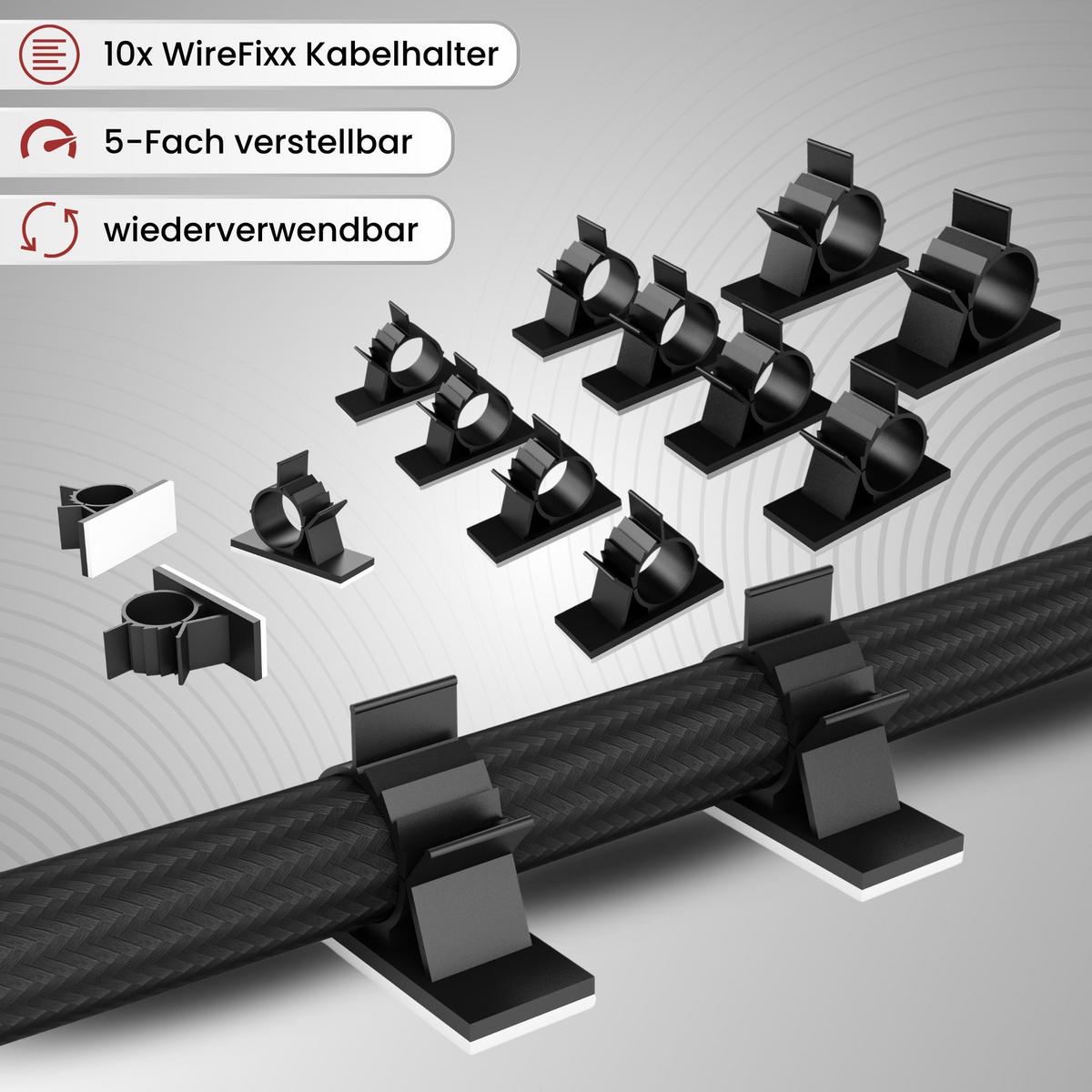 KABELKANAL Schwarz, Set A - Schwarz, Metall (43/10/12cm) - Albatros