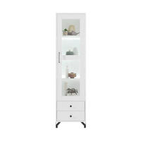 VITRINE – 50 cm – BERGEN System – Weiß - Weiß Hochglanz, Holzwerkstoff (50/190/40cm) - hi-markt