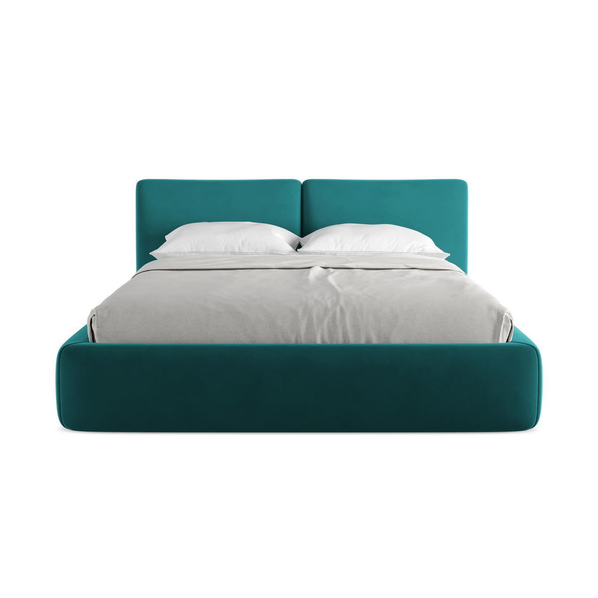 POLSTERBETT mit Bettkasten und Lattenrost 180x228 Blau - Blau/Petrol, Kunststoff/Textil (160/200cm) - LaMiaSofa