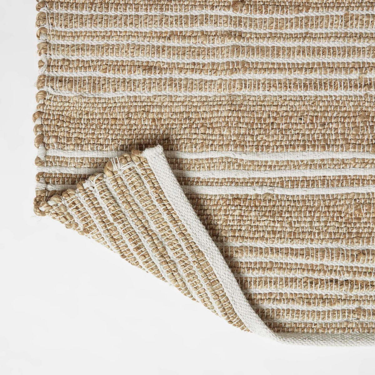 JUTETEPPICH Arlyn gestreift 45/70 cm - Naturfarben, Naturmaterialien (45/70cm) - Homescapes