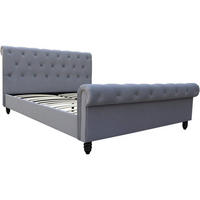 BETT godefroy Grau - Grau, Textil (190/140cm) - Habitat Garten