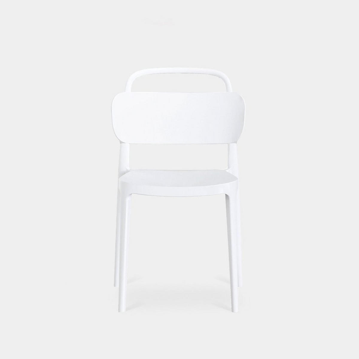 STUHL FÜR DRAUSSEN Edda Weiß 47 cm x 78 cm - Weiß, Kunststoff (47/78/51cm) - Klast Home