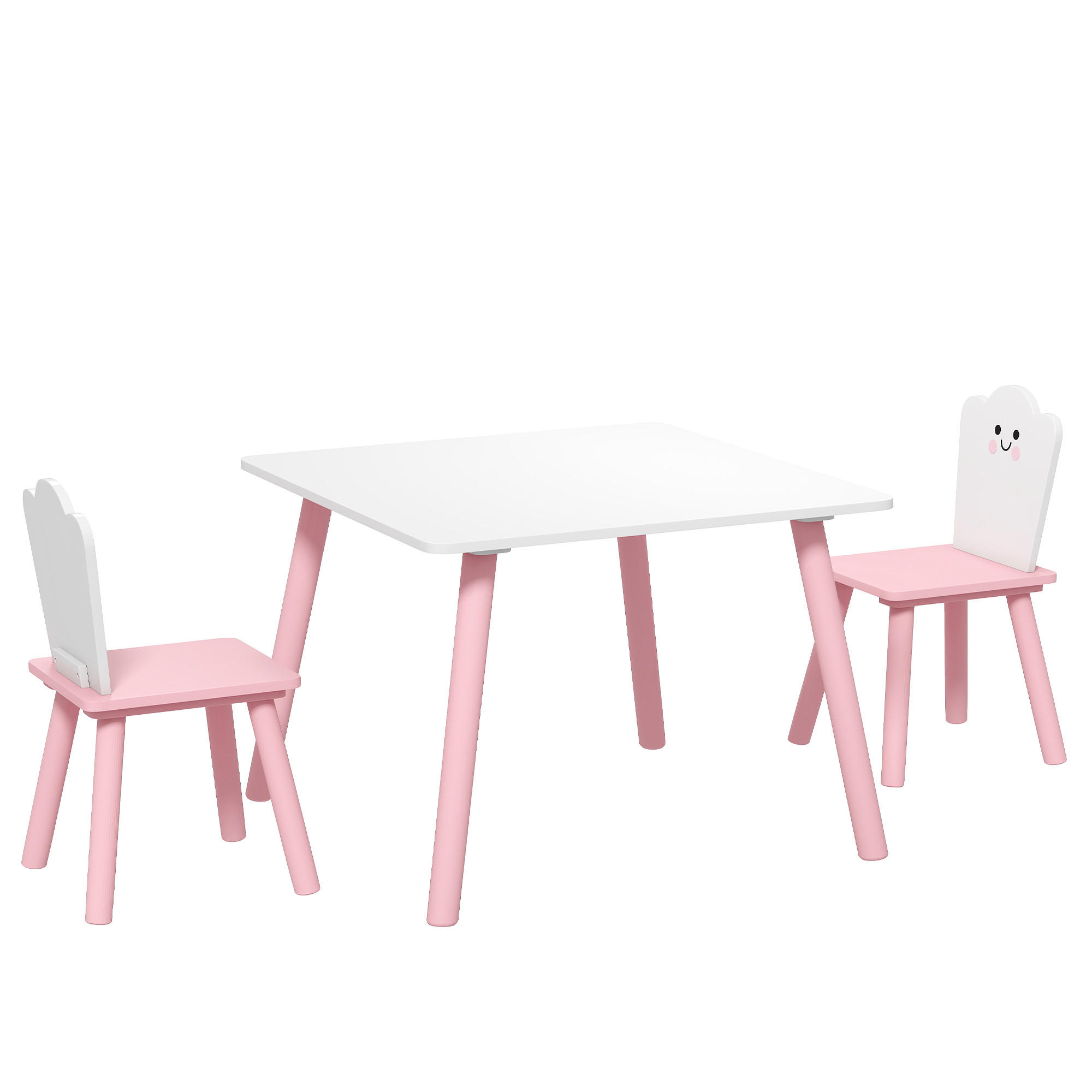 Aiyaplay Kindertisch-Und-Stuhl-Set Rosa 60x44x60 cm