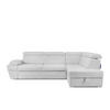 SCHLAFECKSOFA RATLO rechts 4/5-Sitzer mit Bettkasten, Grau - Silberfarben/Hellgrau, Textil (270/190cm) - KONSIMO®
