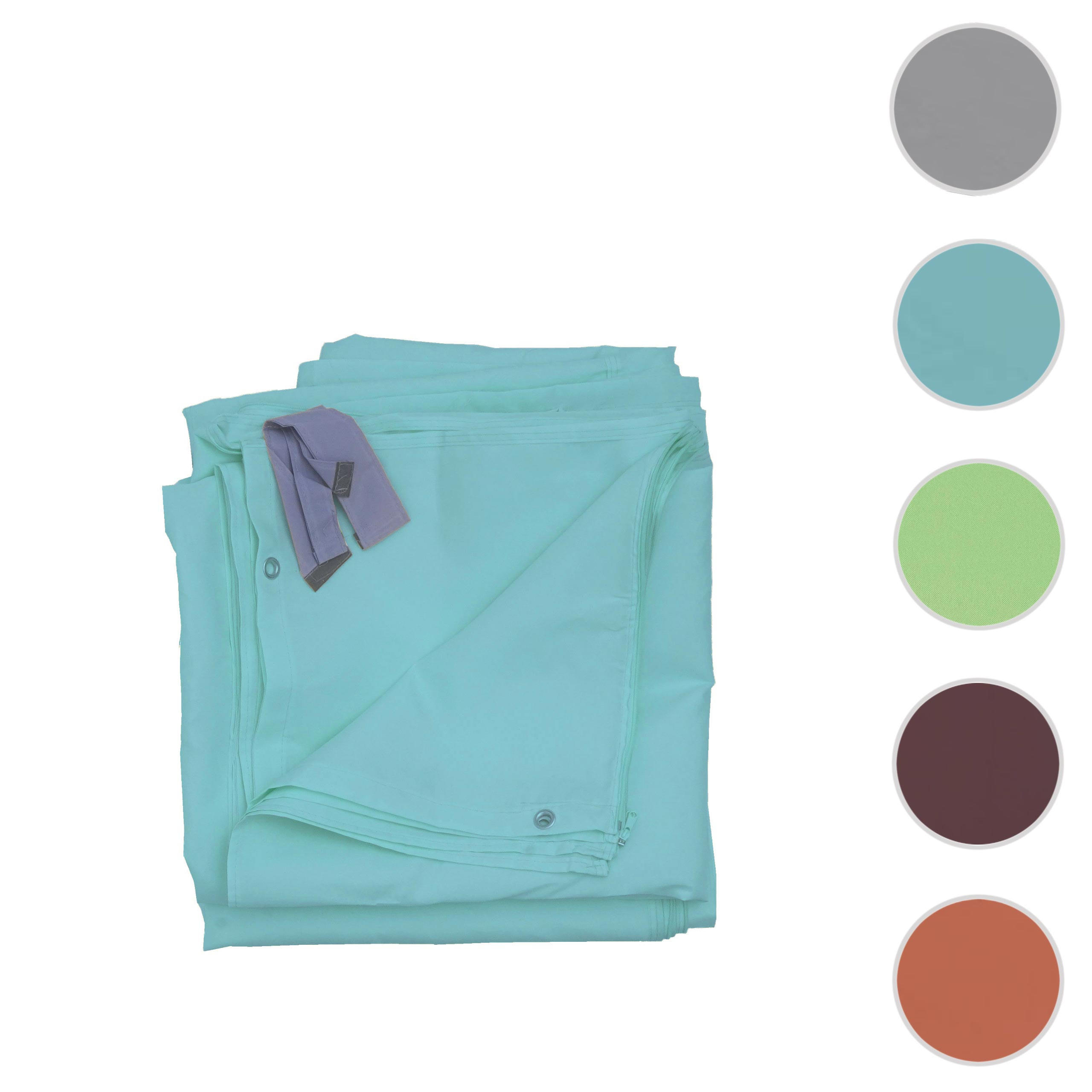 SEITENWAND PERGOLA CALPE Türkis - Türkis, Textil (383/205/1cm) - MCW