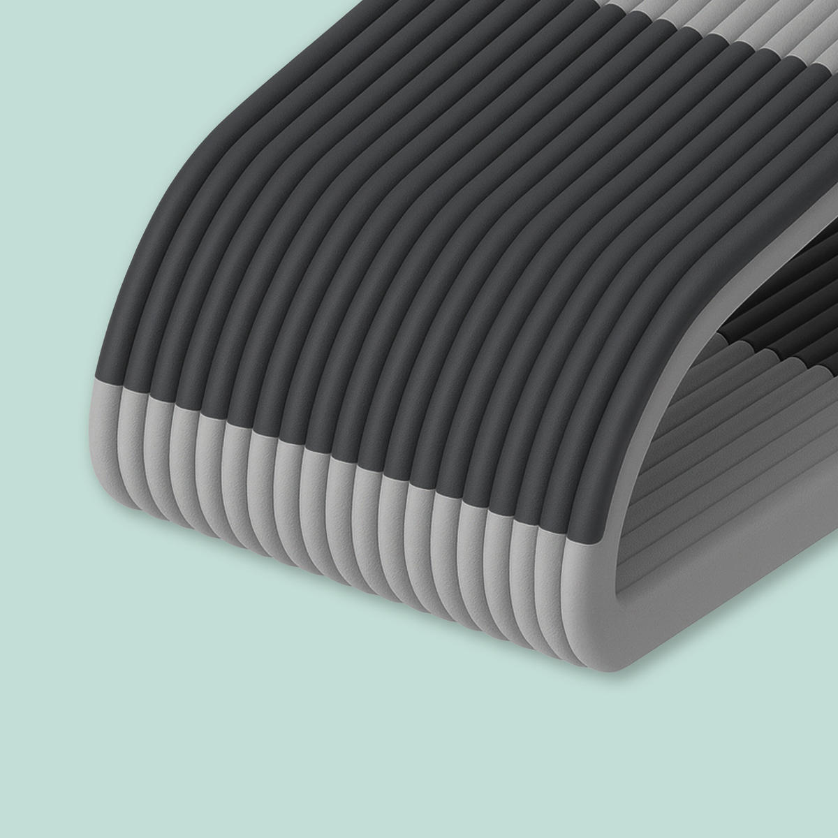 VEŠIAK na šaty - sivá, kov/plast (0.5cm) - Relaxdays