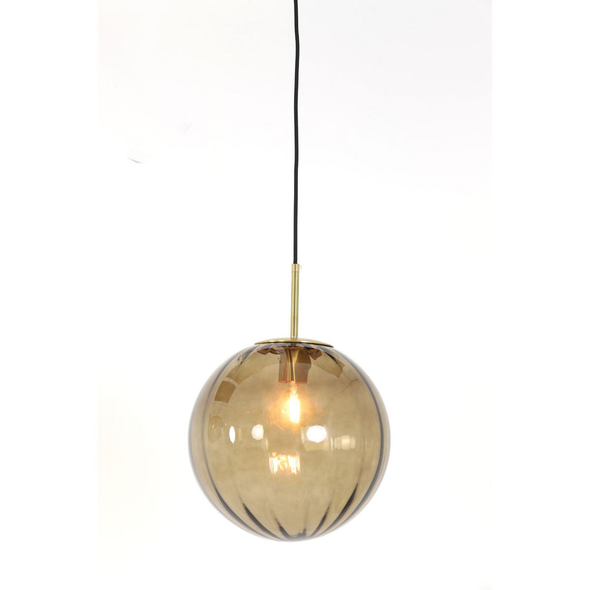 HÄNGELAMPE Magdala Braun Ø30/30 cm - Braun, Glas (30/30/30cm) - Light & Living