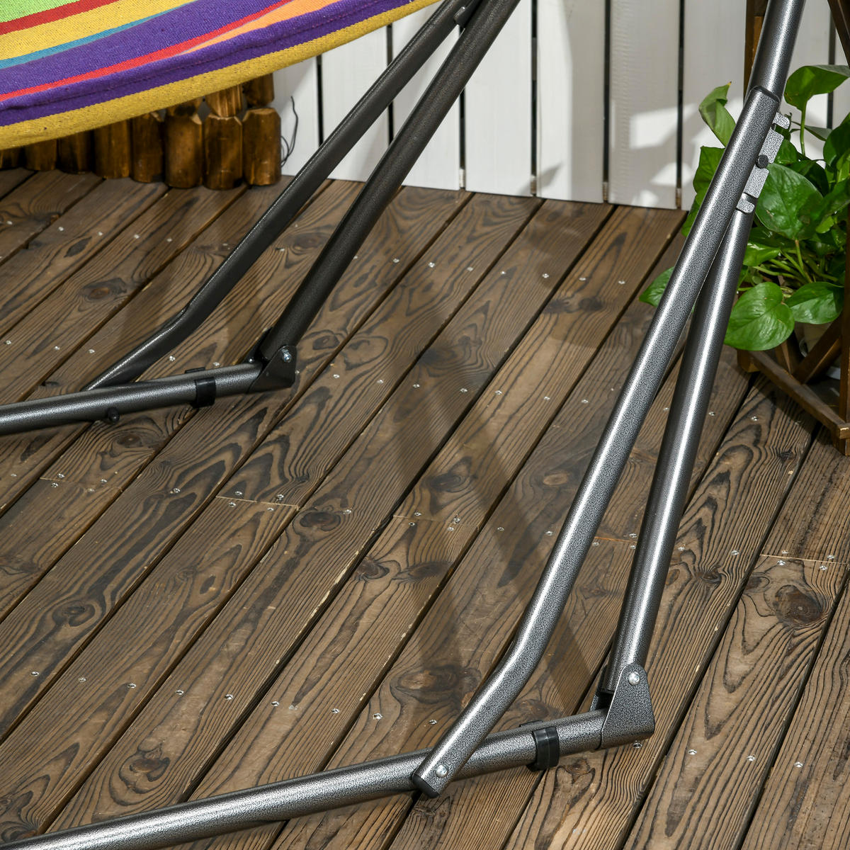 HÄNGEMATTE DE-13578 2-in-1 mit Wäscheständerfunktion Mehrfarbig - Multicolor, Metall (100/94/270cm) - ComfortXL