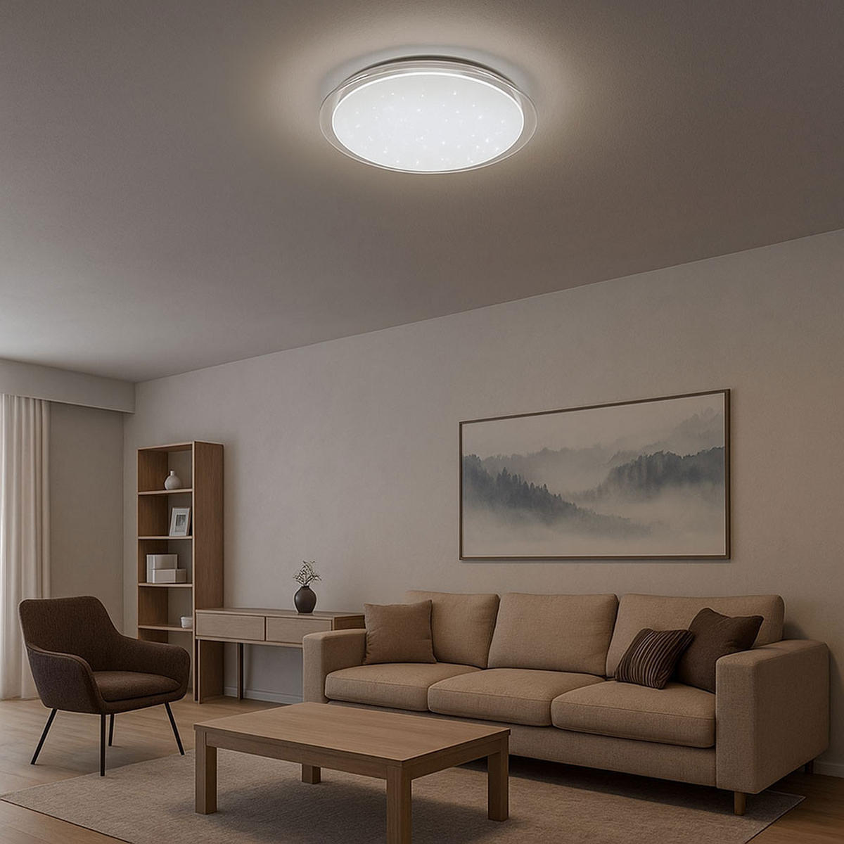 LED DECKENLEUCHTE Weiß Kunststoff - Weiß, Metall (46.5/7.5/7.5cm)