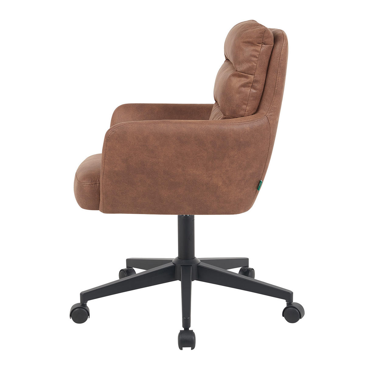 BÜROSTUHL Mika-Riko 2er-Set - Schwarz/Braun, Textil/Metall (59/91/66cm) - DUBI Möbel