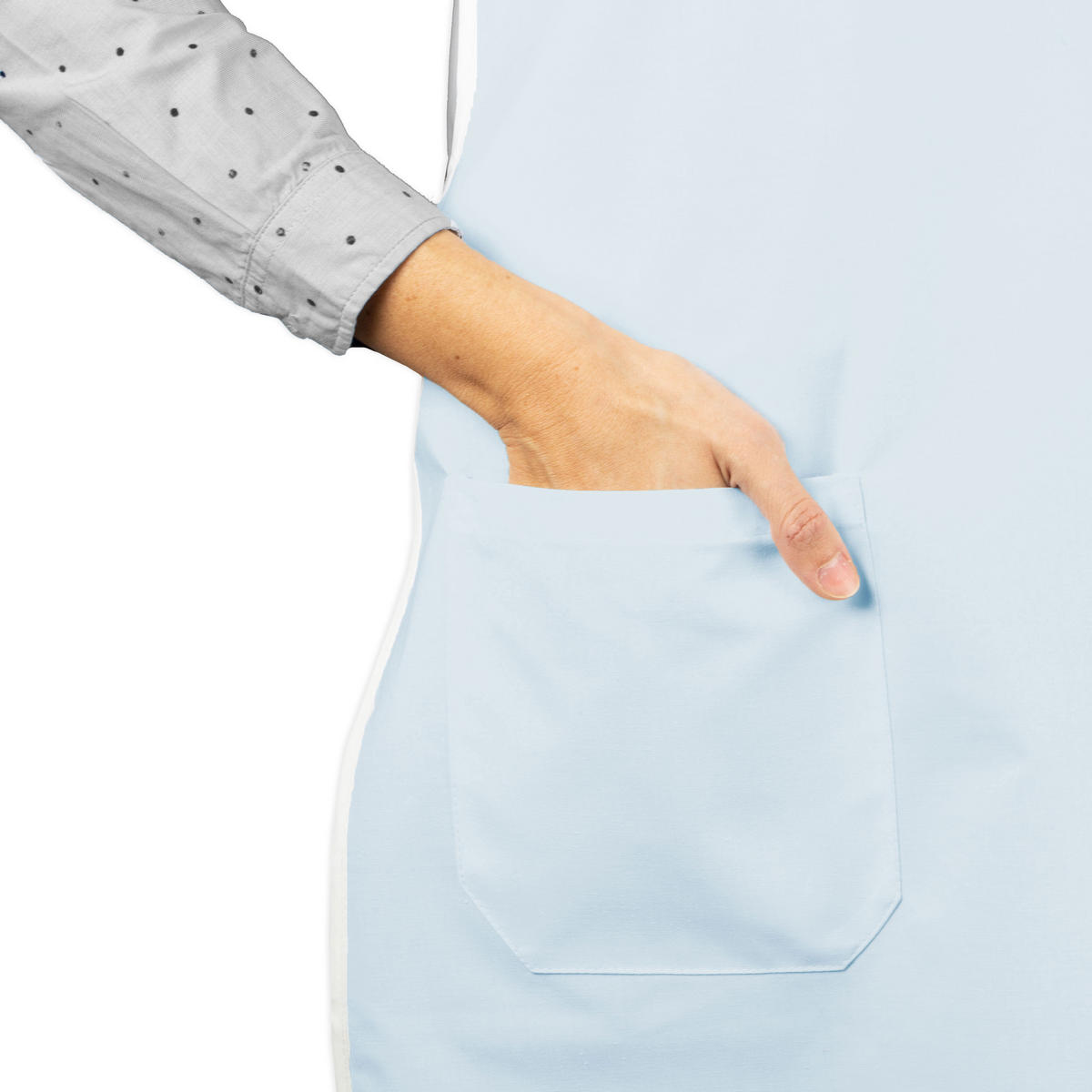 SCHÜRZE , onesize, 50% Polyester, 50% Baumwolle, Blau - Hellblau, Textil (62/90cm) - Zollner
