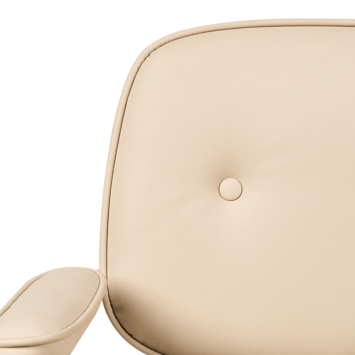 SCHREIBTISCHSTUHL Hellbeige Kunstleder Paramus - Beige, Kunststoff (60/81/65cm) - Beliani