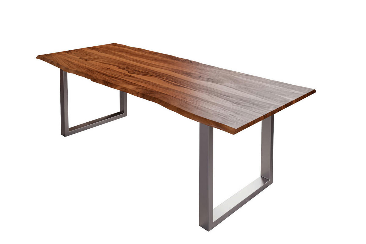 ESSTISCH HERO - Beige/Silberfarben, Holz/Metall (85/160/77cm) - SAM